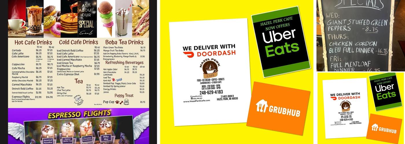 Hazel Perk Cafe Menu
