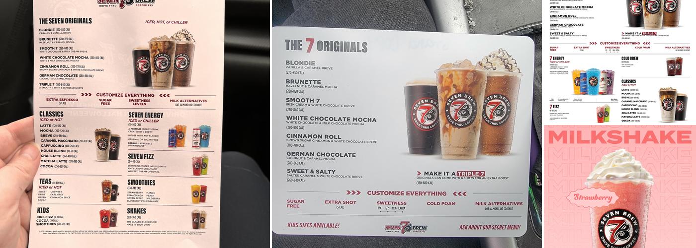 7 Brew Coffee Menu