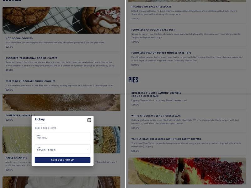 B. Bakes Deli & Cakes Menu