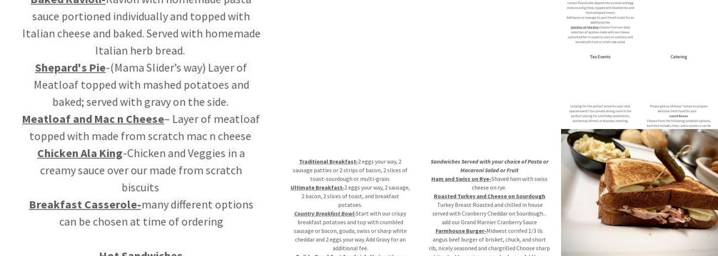 Harvest Thyme Kitchen Menu