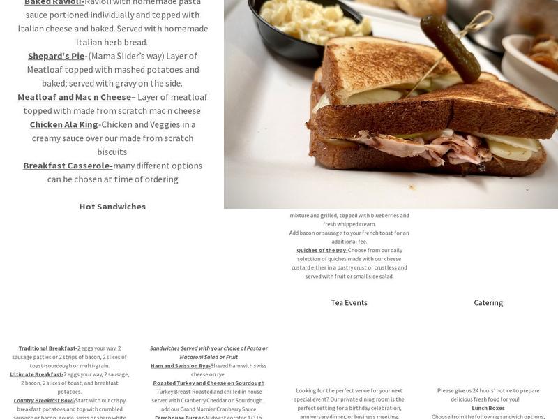 Harvest Thyme Kitchen Menu