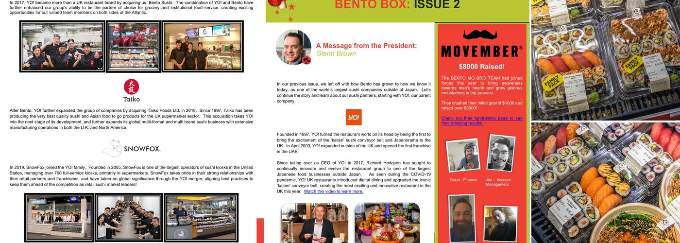 Bento Sushi Menu
