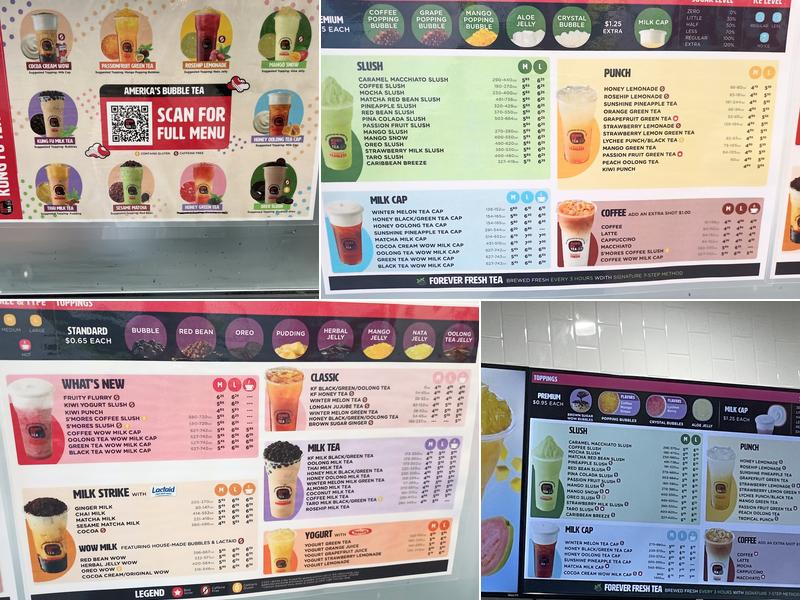 Kung Fu Tea Menu