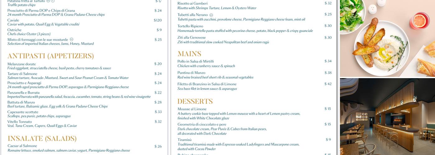 Nerea Menu