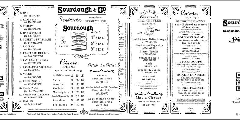 Sourdough & Co Menu