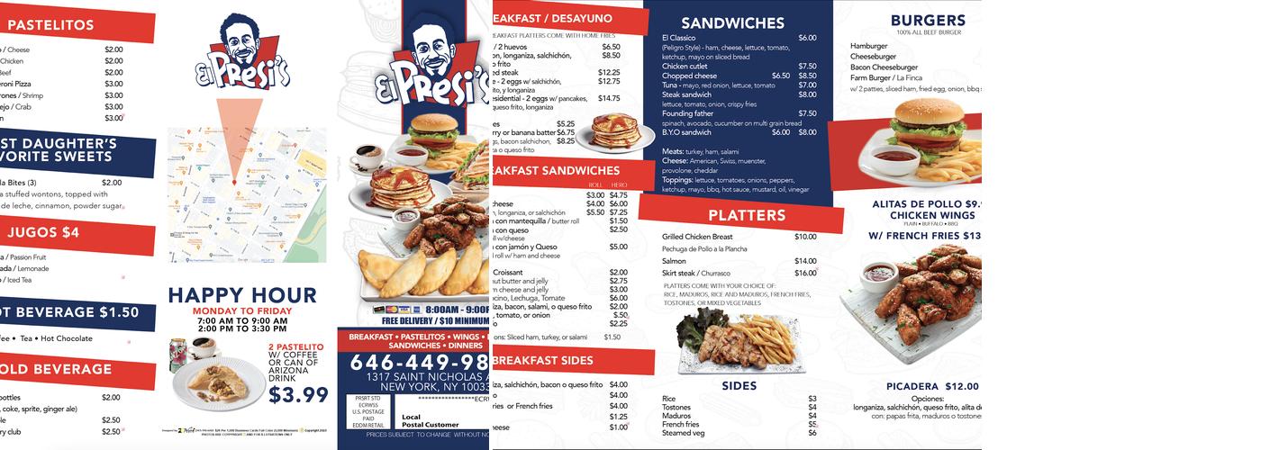 El Presi's Menu