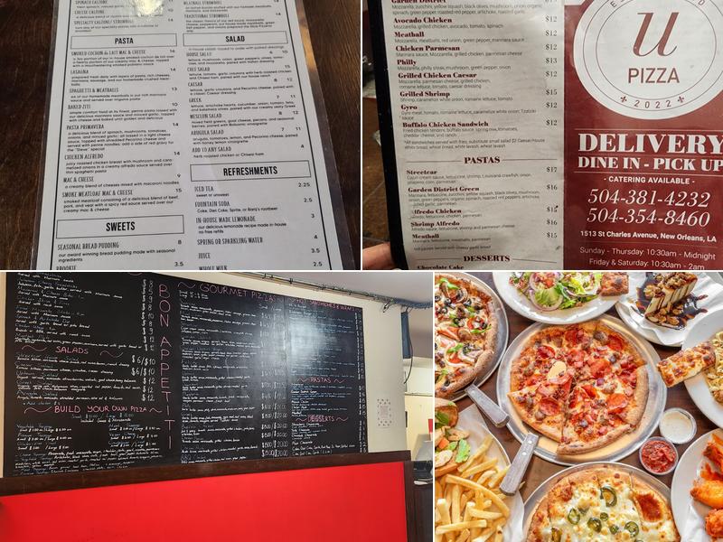 U Pizza Menu