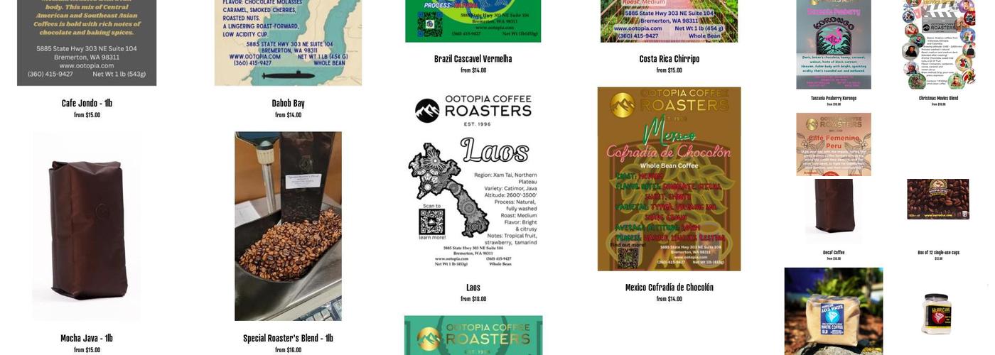 OOTOPIA COFFEE ROASTERS Menu