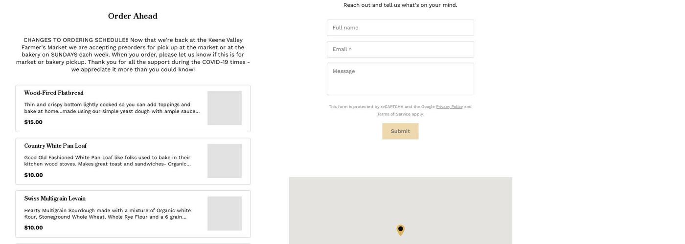 Crown Point Bread Co Menu