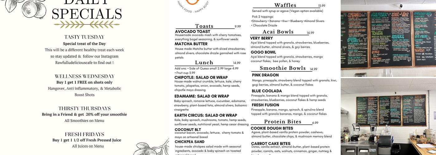 Rawfully Delicious Menu