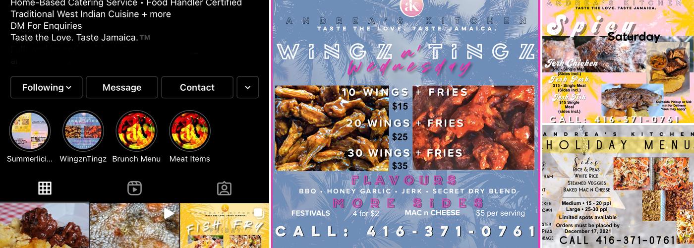 Andrea's Kitchen Menu