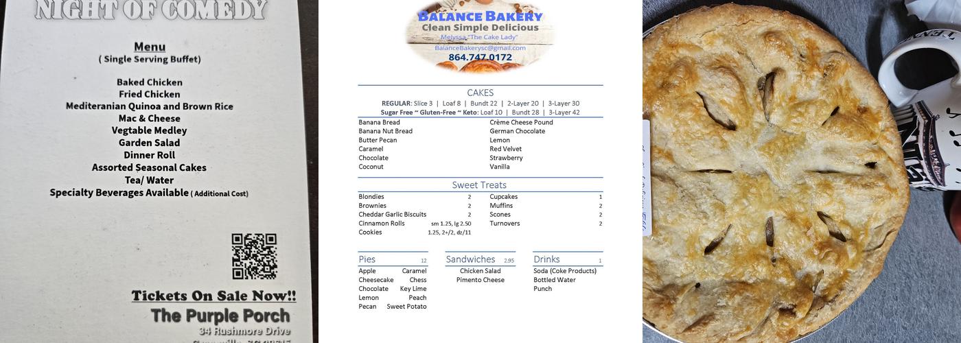 Balance Bakery Menu
