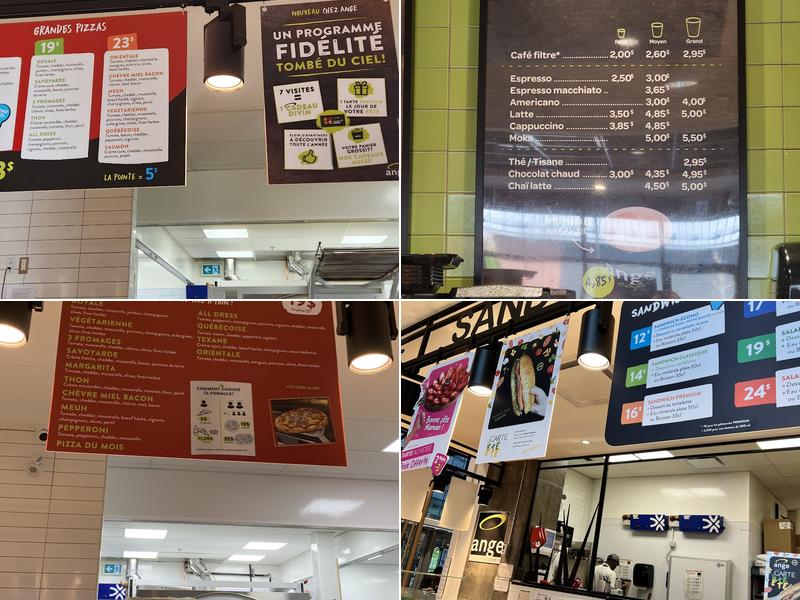 Boulangerie Ange Rosemère Menu