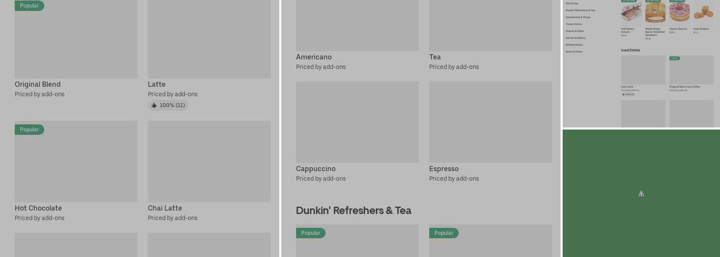 Dunkin' Menu
