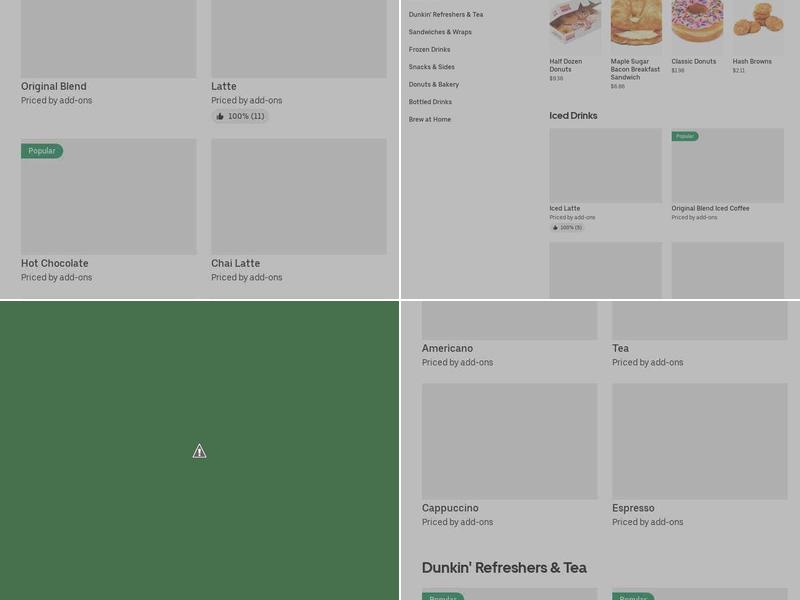 Dunkin' Menu