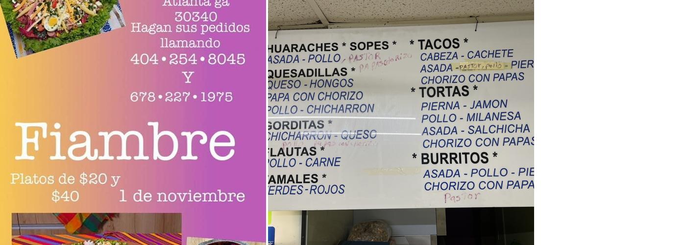 Taqueria La Sultana Menu