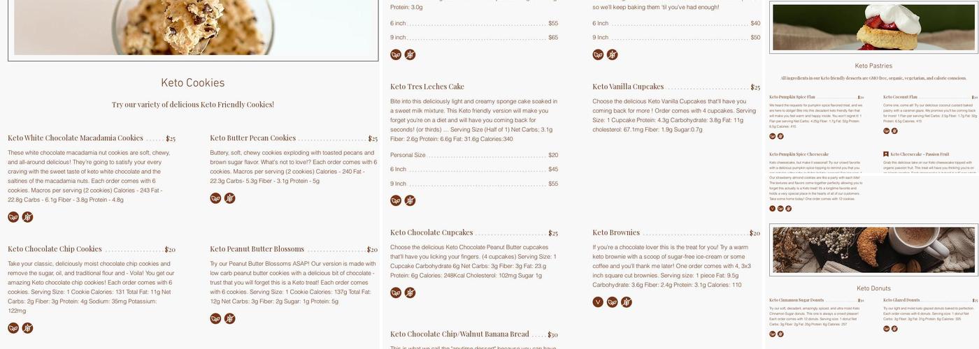 Un Poketo Dulce Menu