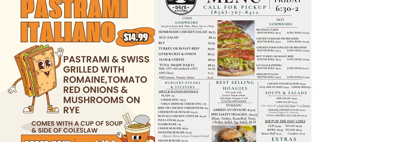 Atco Deli Menu