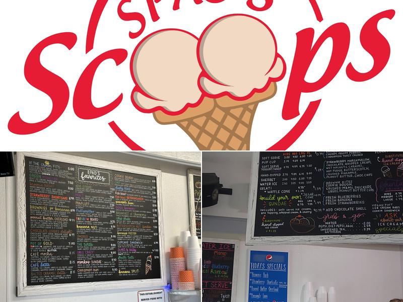 Spad’s Scoops Menu