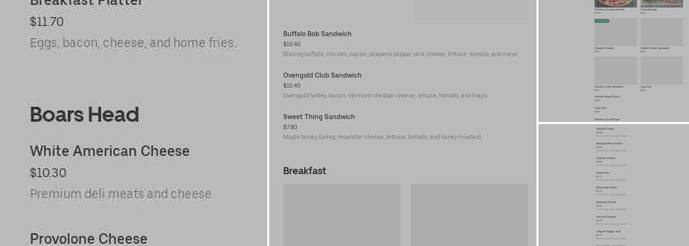 Lucky Three Menu