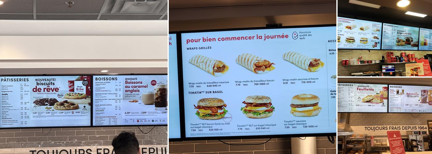 Tim Hortons Menu