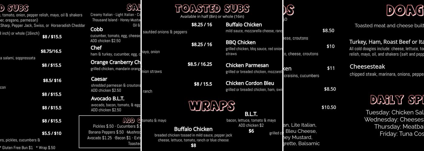 Subs On Main Menu