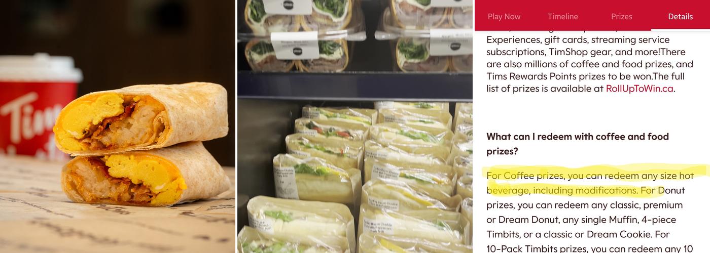 Tim Hortons Menu