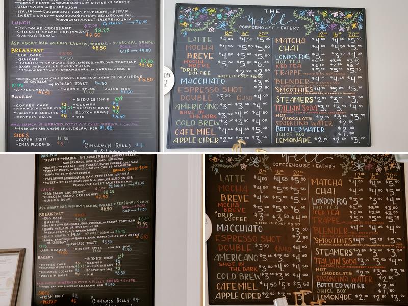 The Well Coffeehouse and Eatery Menu