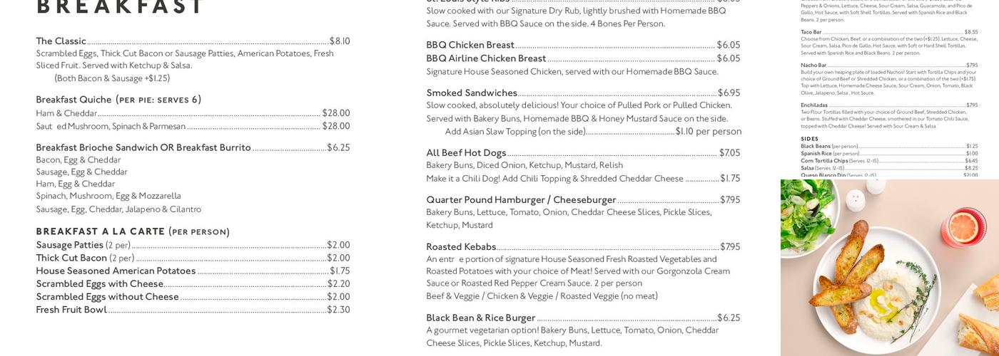 Fork & Flair Catering Menu