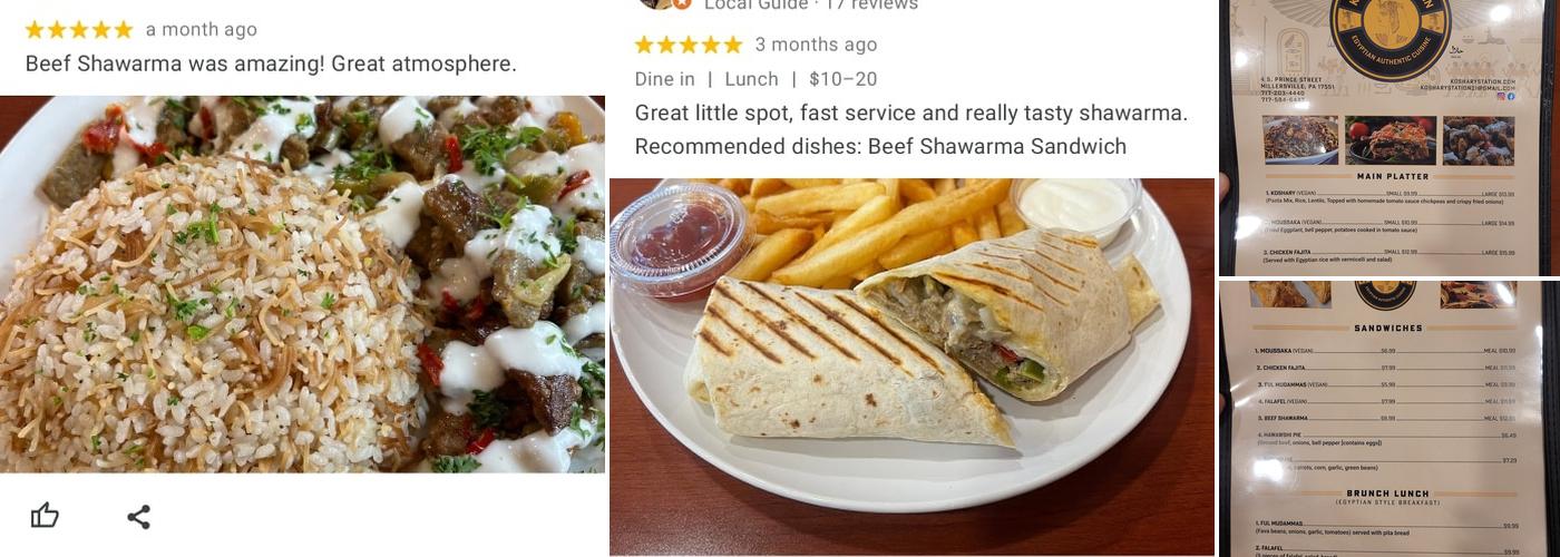 Koshary Station Menu