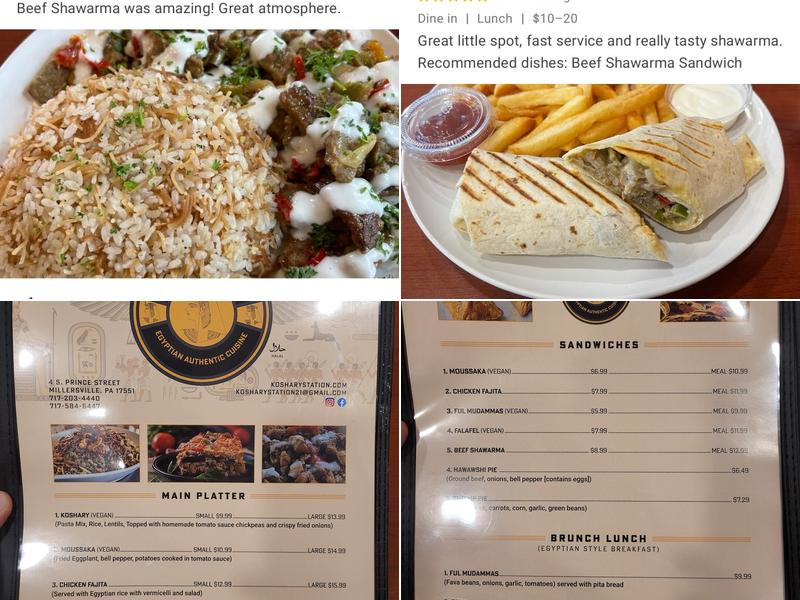 Koshary Station Menu