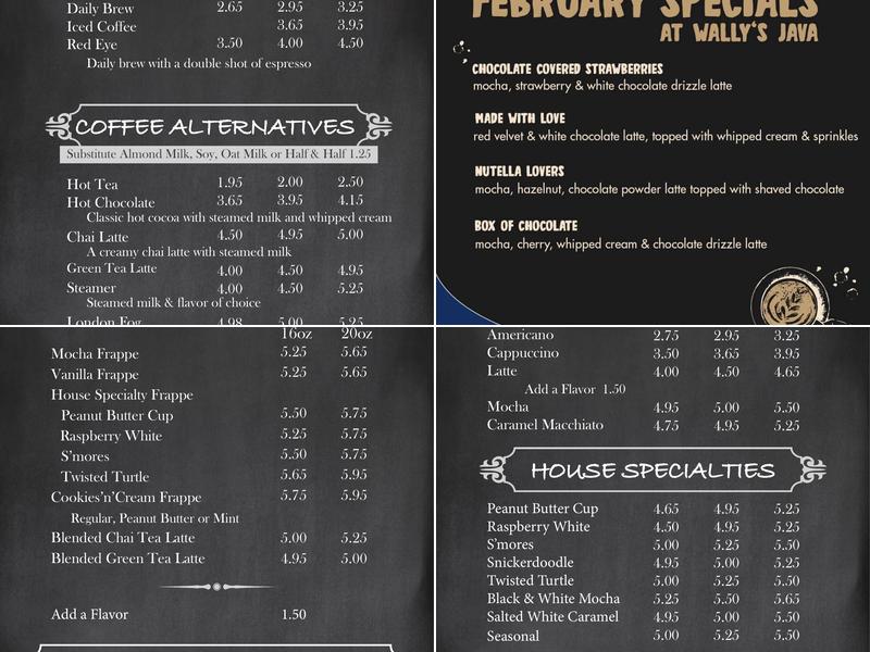Wally's Java Menu