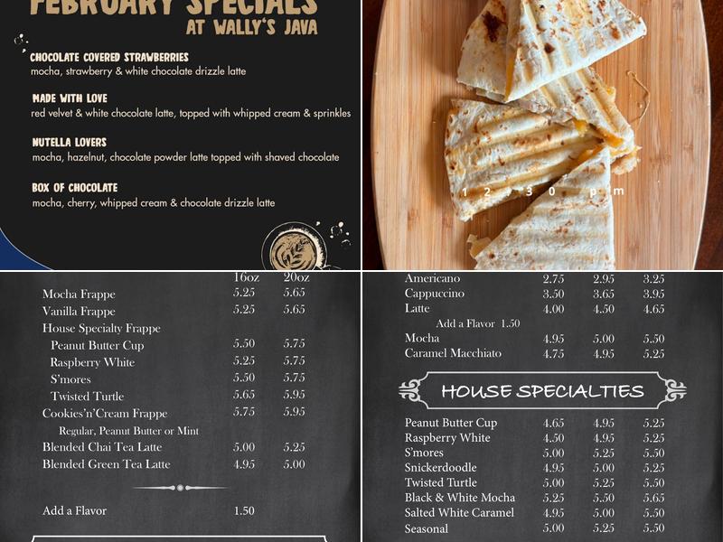 Wally's Java Menu
