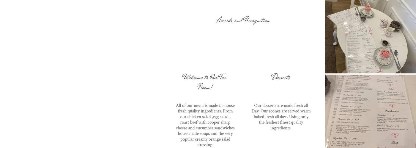 Wee Fancy Tea Menu