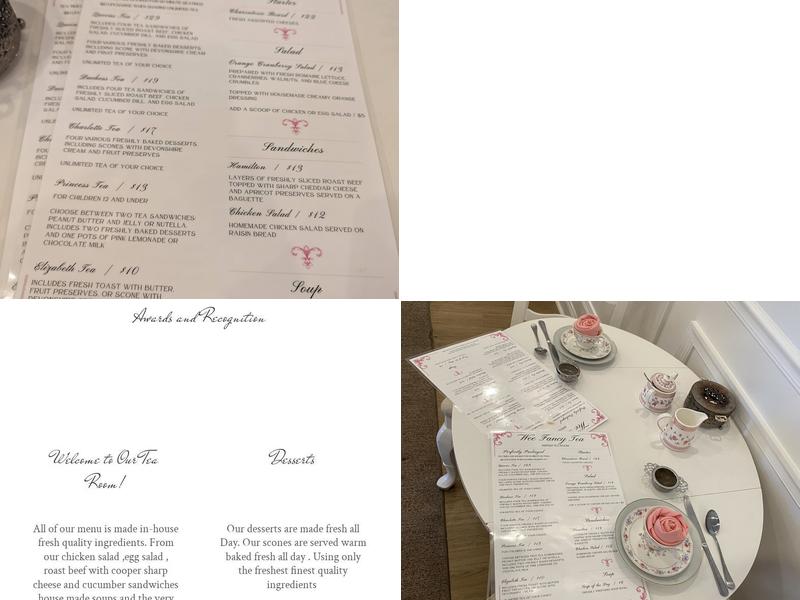 Wee Fancy Tea Menu