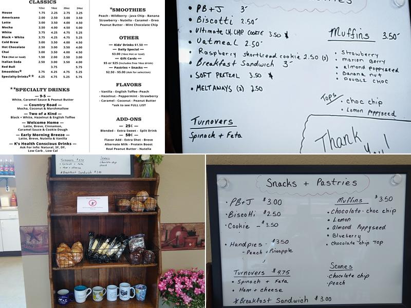 K's Koffee Menu