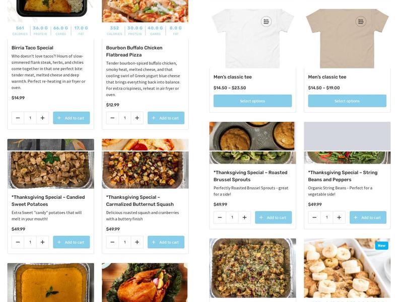 Ready Strong Meals Menu