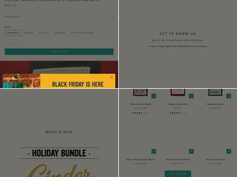 Voltage Coffee Project Menu