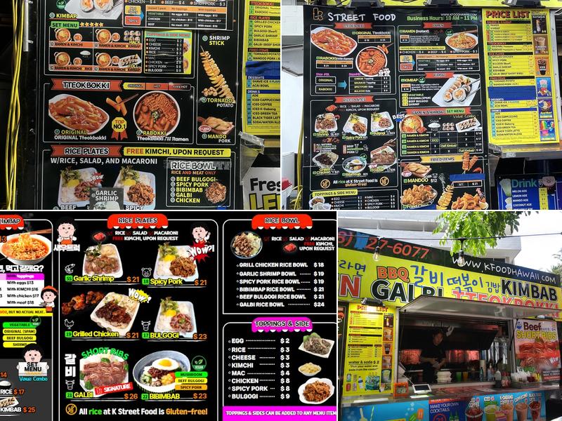 K Street food Menu