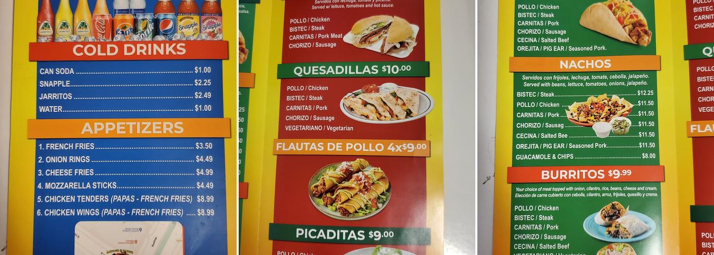 Antojo & Sabor Menu