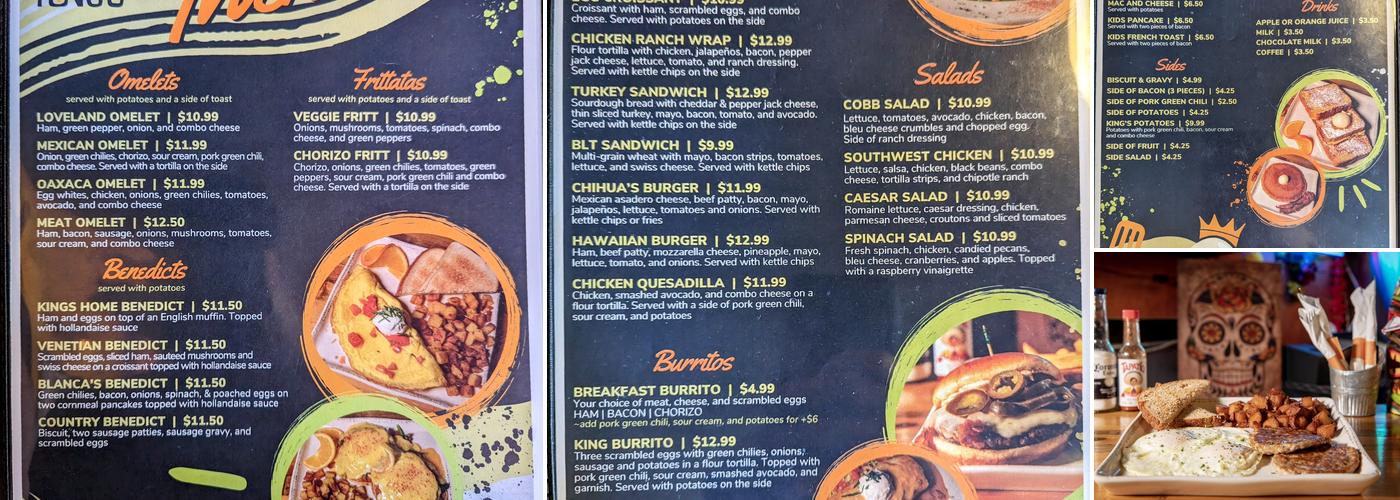The Egg Kings Menu