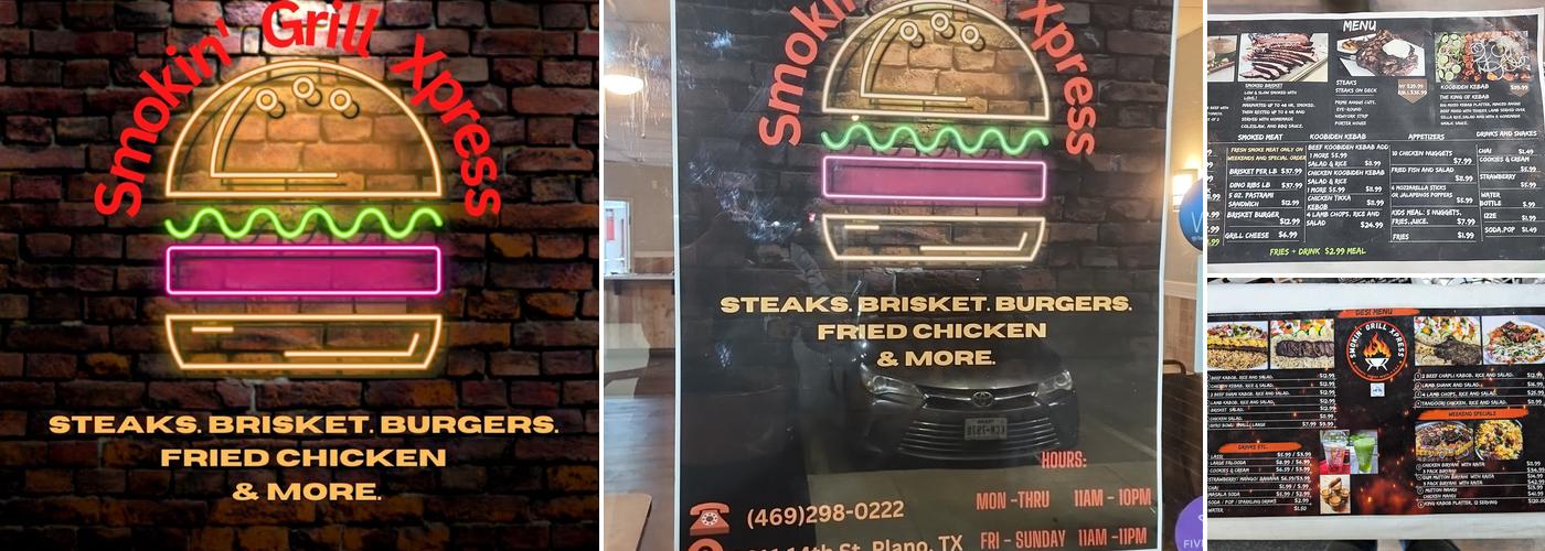 Smokin' Grill Xpress Menu