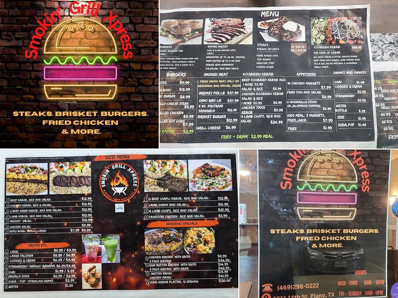 Smokin' Grill Xpress Menu