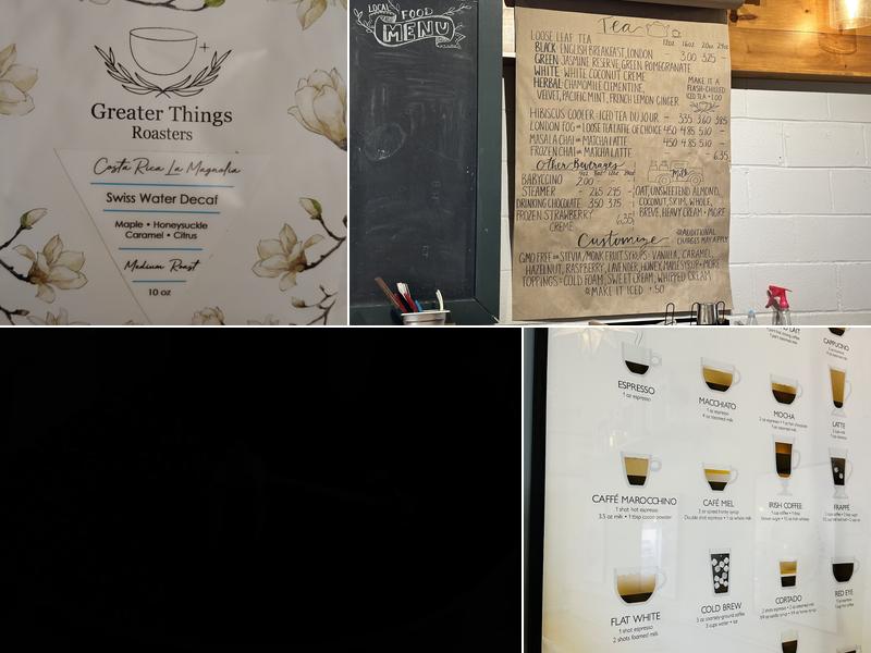 Greater Things Roasters Menu