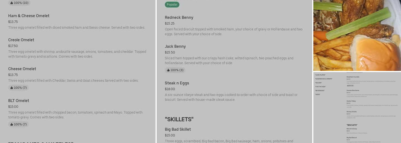 Sidewayz Grille Menu