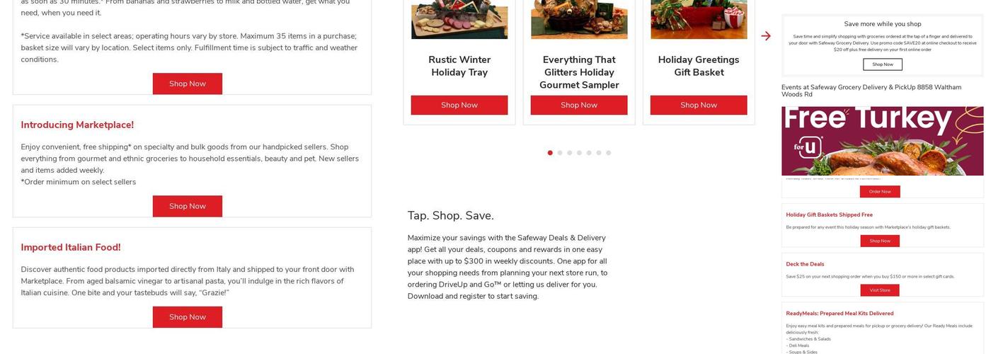 Safeway Menu