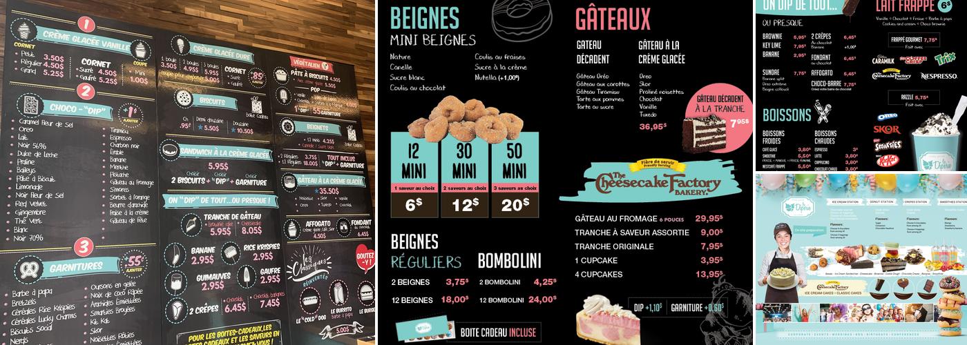 La Diperie Hochelaga Menu