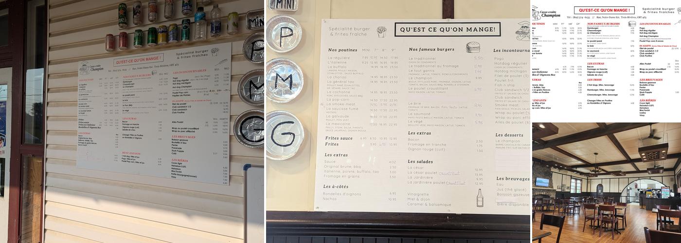 Buffet Champion Enr Menu