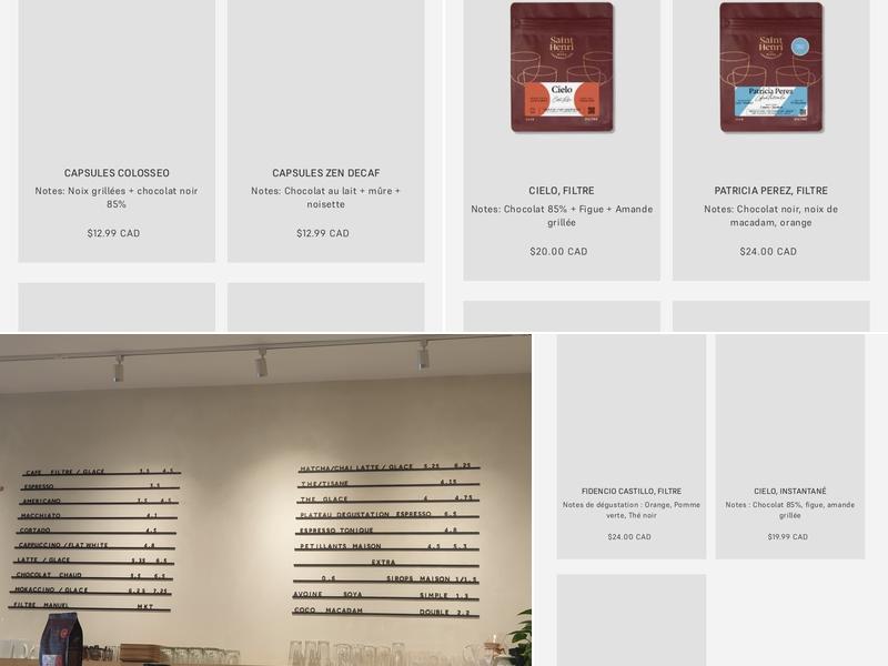 Café Saint-Henri (Verdun) Menu