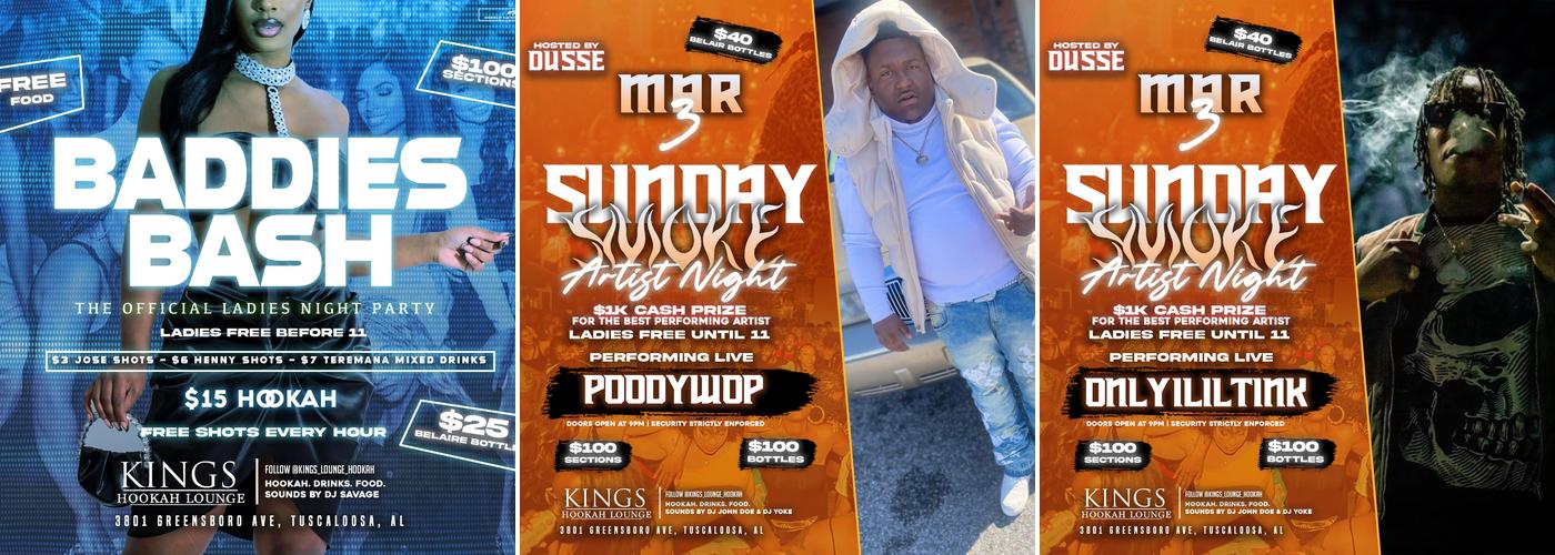 Kings Hookah Lounge Menu